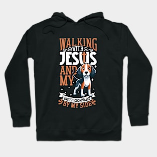 Jesus and dog - American English Coonhound Hoodie